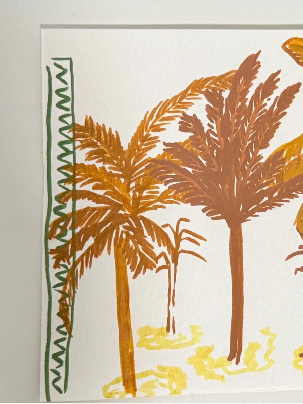 12pcs Palm Tree Art Card Illustration Beach Tropical Card Summer Greeting Cards
